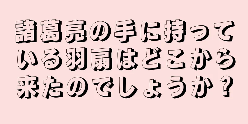 諸葛亮の手に持っている羽扇はどこから来たのでしょうか？