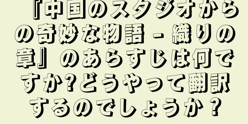 『中国のスタジオからの奇妙な物語 - 織りの章』のあらすじは何ですか?どうやって翻訳するのでしょうか？