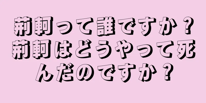 荊軻って誰ですか？荊軻はどうやって死んだのですか？