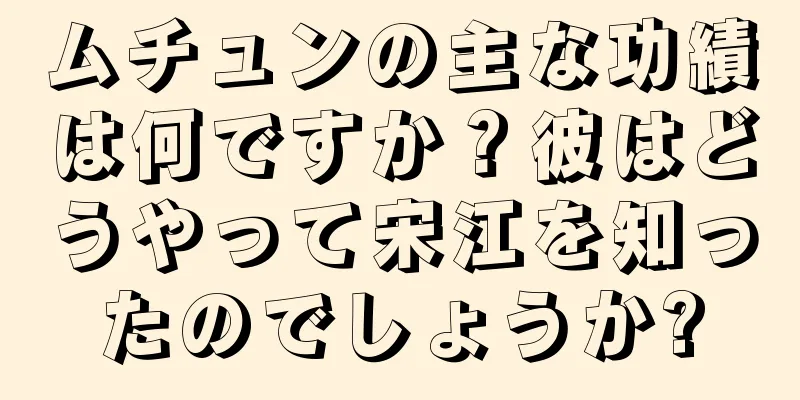 ムチュンの主な功績は何ですか？彼はどうやって宋江を知ったのでしょうか?
