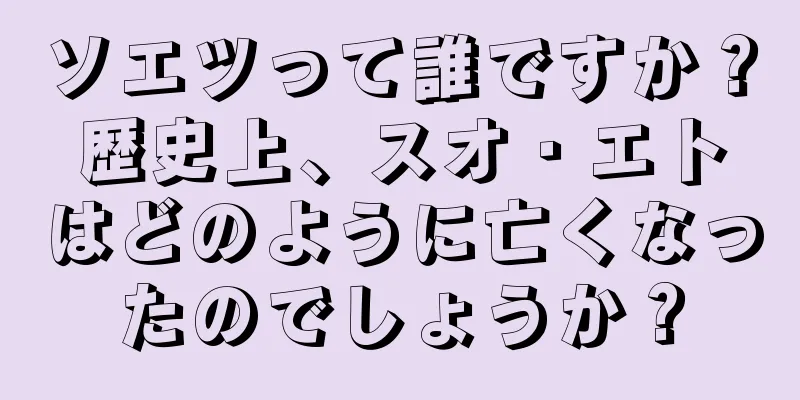ソエツって誰ですか？歴史上、スオ・エトはどのように亡くなったのでしょうか？