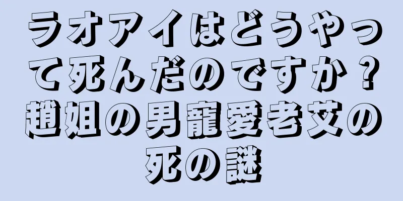 ラオアイはどうやって死んだのですか？趙姐の男寵愛老艾の死の謎
