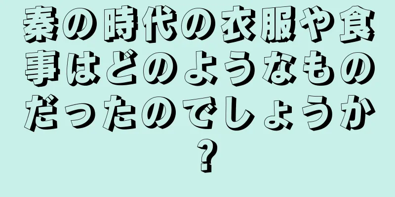 秦の時代の衣服や食事はどのようなものだったのでしょうか？