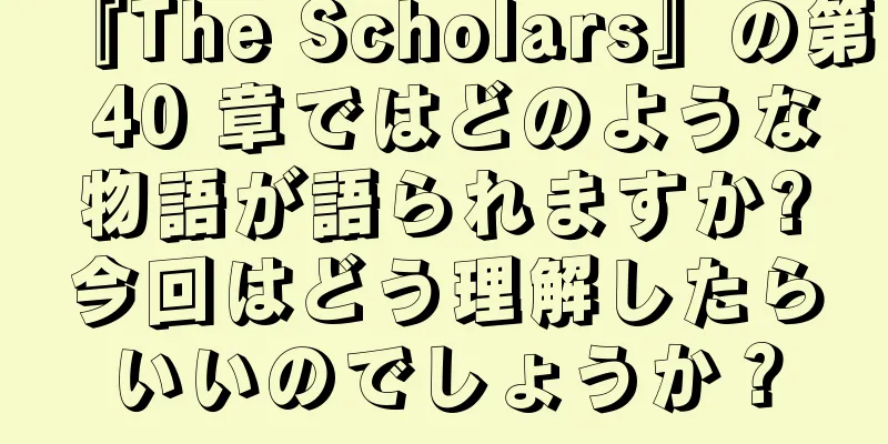 『The Scholars』の第 40 章ではどのような物語が語られますか?今回はどう理解したらいいのでしょうか？