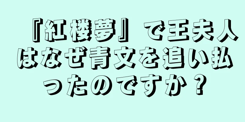 『紅楼夢』で王夫人はなぜ青文を追い払ったのですか？