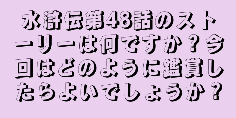 水滸伝第48話のストーリーは何ですか？今回はどのように鑑賞したらよいでしょうか？