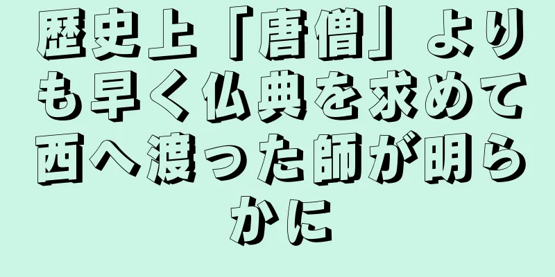 歴史上「唐僧」よりも早く仏典を求めて西へ渡った師が明らかに