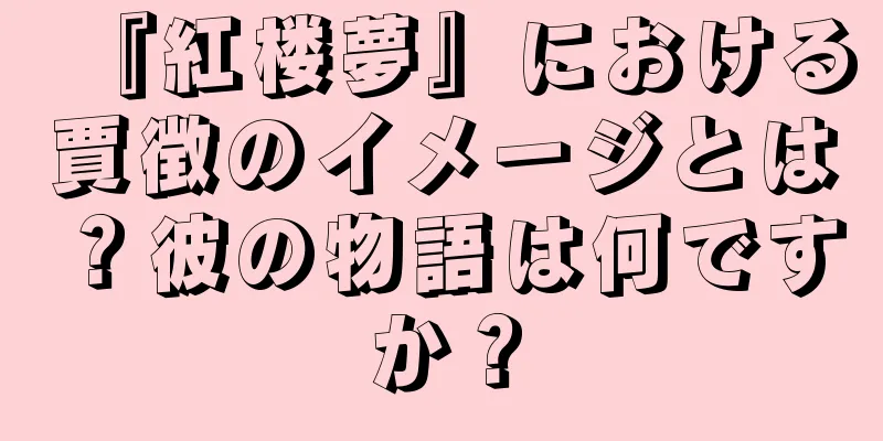 『紅楼夢』における賈徴のイメージとは？彼の物語は何ですか？