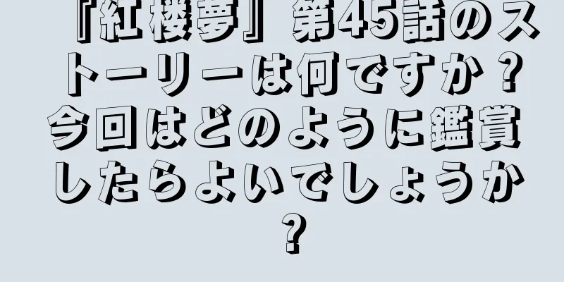 『紅楼夢』第45話のストーリーは何ですか？今回はどのように鑑賞したらよいでしょうか？