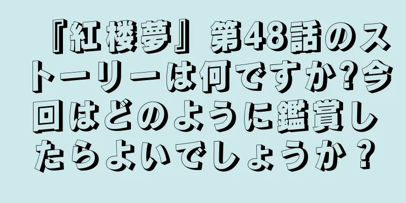 『紅楼夢』第48話のストーリーは何ですか?今回はどのように鑑賞したらよいでしょうか？