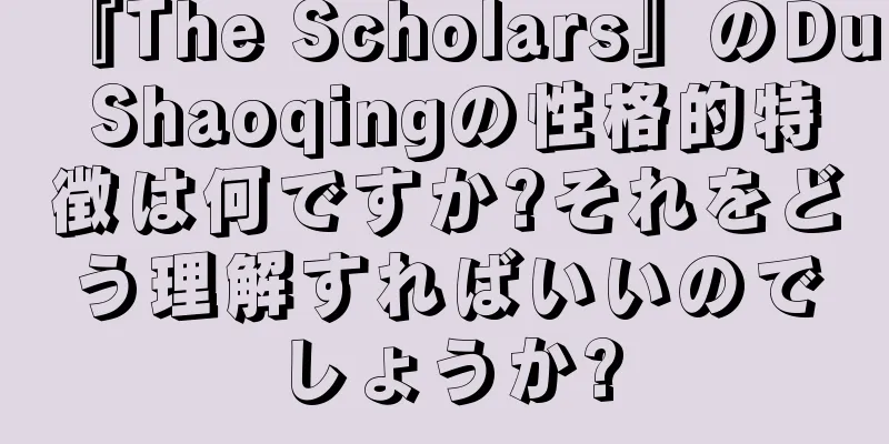 『The Scholars』のDu Shaoqingの性格的特徴は何ですか?それをどう理解すればいいのでしょうか?