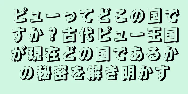 ピューってどこの国ですか？古代ピュー王国が現在どの国であるかの秘密を解き明かす