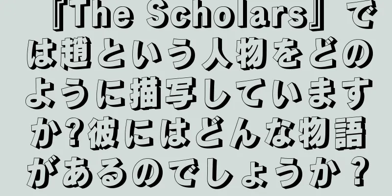 『The Scholars』では趙という人物をどのように描写していますか?彼にはどんな物語があるのでしょうか？