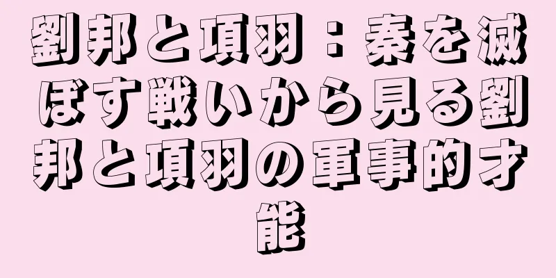 劉邦と項羽：秦を滅ぼす戦いから見る劉邦と項羽の軍事的才能