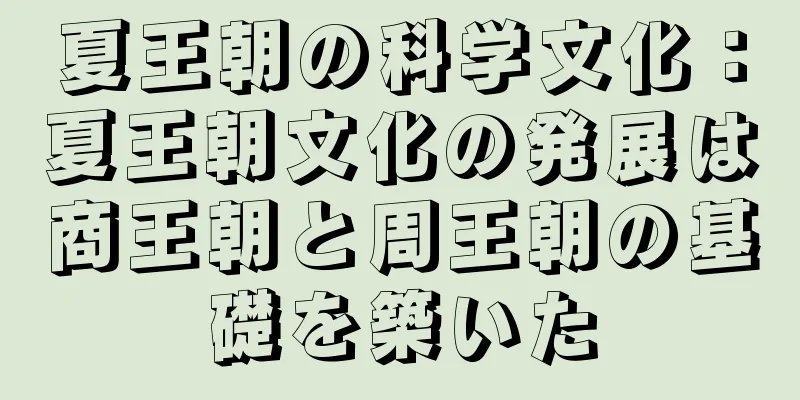 夏王朝の科学文化：夏王朝文化の発展は商王朝と周王朝の基礎を築いた