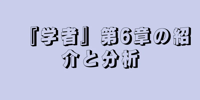 『学者』第6章の紹介と分析