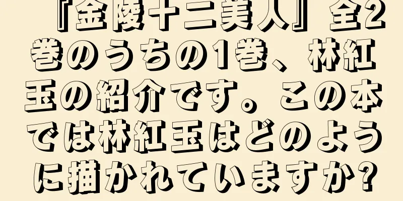 『金陵十二美人』全2巻のうちの1巻、林紅玉の紹介です。この本では林紅玉はどのように描かれていますか?