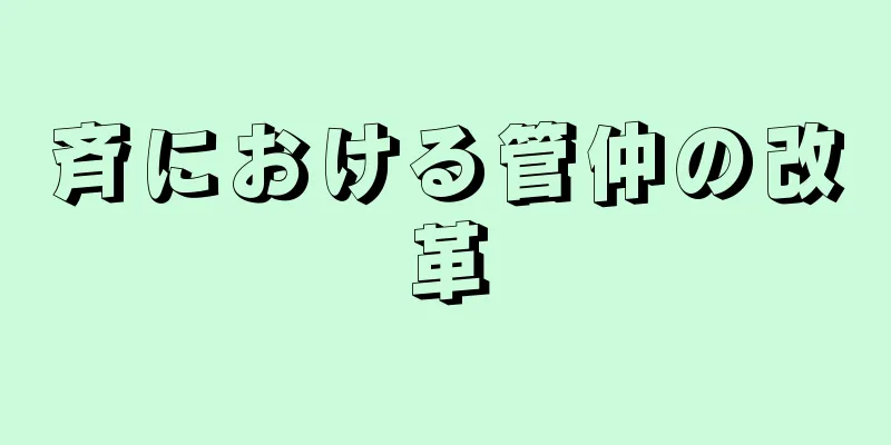斉における管仲の改革