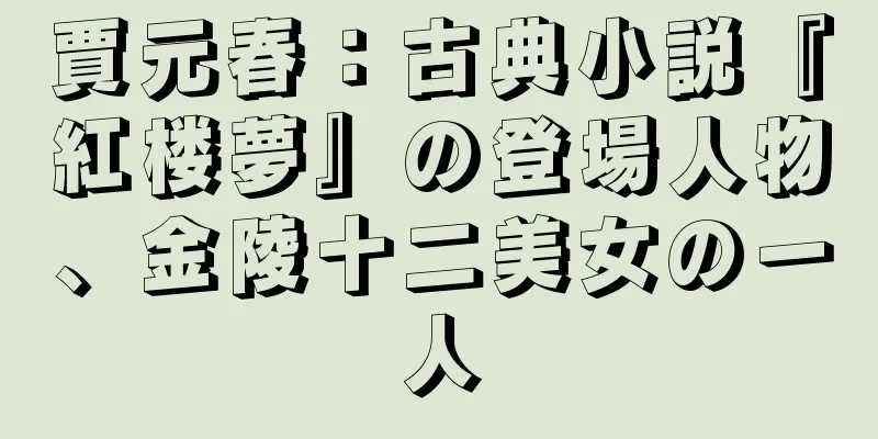 賈元春：古典小説『紅楼夢』の登場人物、金陵十二美女の一人