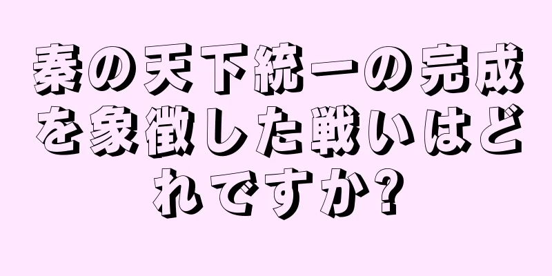 秦の天下統一の完成を象徴した戦いはどれですか?