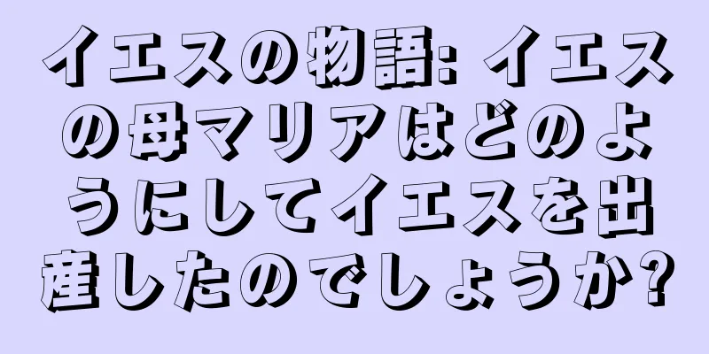 イエスの物語: イエスの母マリアはどのようにしてイエスを出産したのでしょうか?