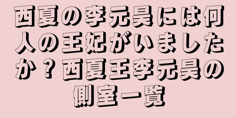 西夏の李元昊には何人の王妃がいましたか？西夏王李元昊の側室一覧