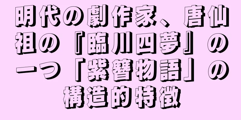 明代の劇作家、唐仙祖の『臨川四夢』の一つ「紫簪物語」の構造的特徴