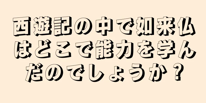 西遊記の中で如来仏はどこで能力を学んだのでしょうか？