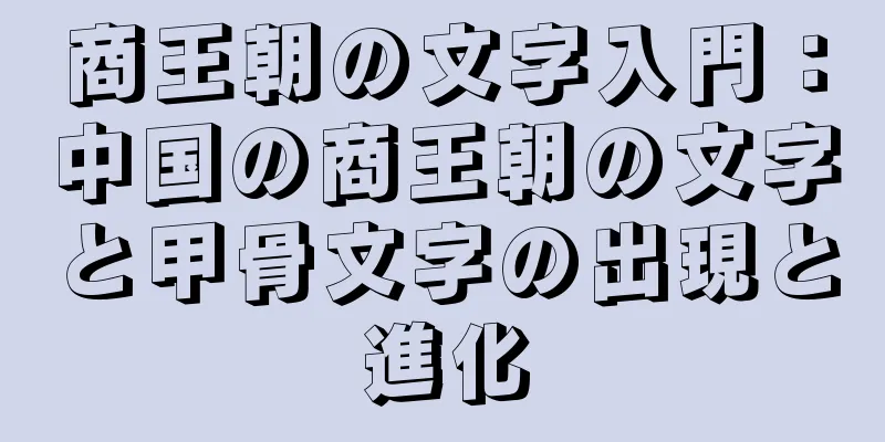 商王朝の文字入門：中国の商王朝の文字と甲骨文字の出現と進化