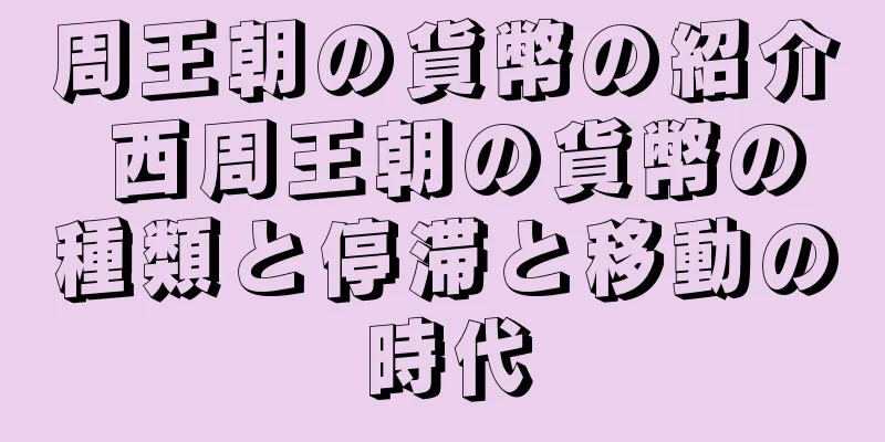 周王朝の貨幣の紹介 西周王朝の貨幣の種類と停滞と移動の時代