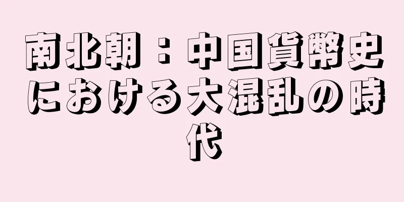 南北朝：中国貨幣史における大混乱の時代