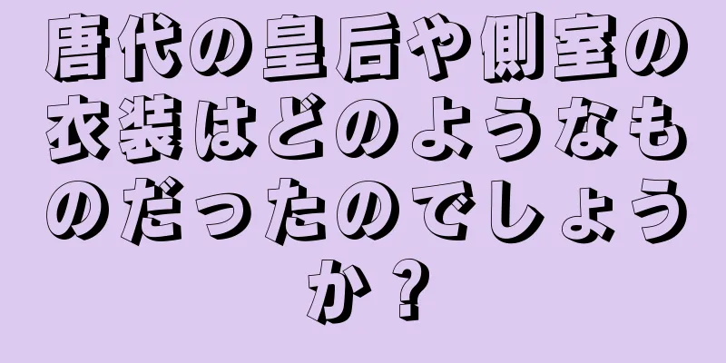 唐代の皇后や側室の衣装はどのようなものだったのでしょうか？