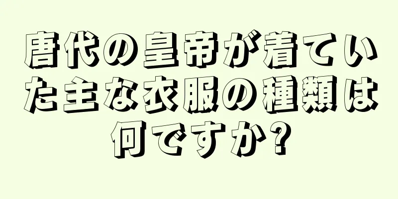 唐代の皇帝が着ていた主な衣服の種類は何ですか?