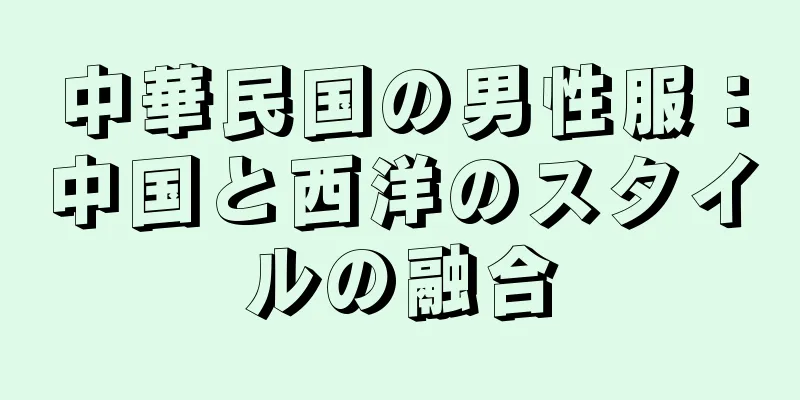 中華民国の男性服：中国と西洋のスタイルの融合