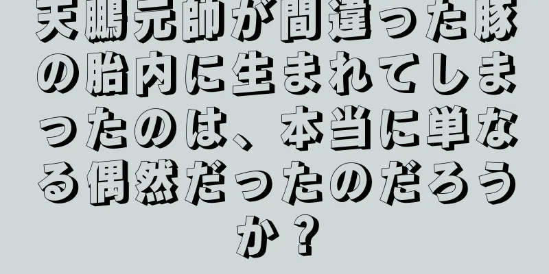 天鵬元帥が間違った豚の胎内に生まれてしまったのは、本当に単なる偶然だったのだろうか？