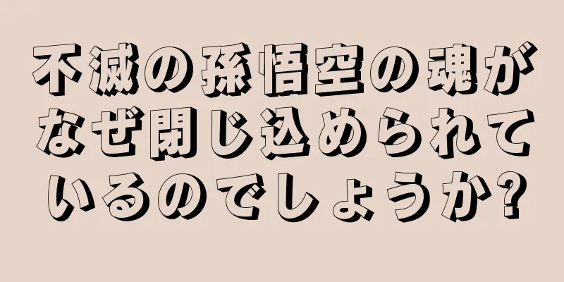 不滅の孫悟空の魂がなぜ閉じ込められているのでしょうか?