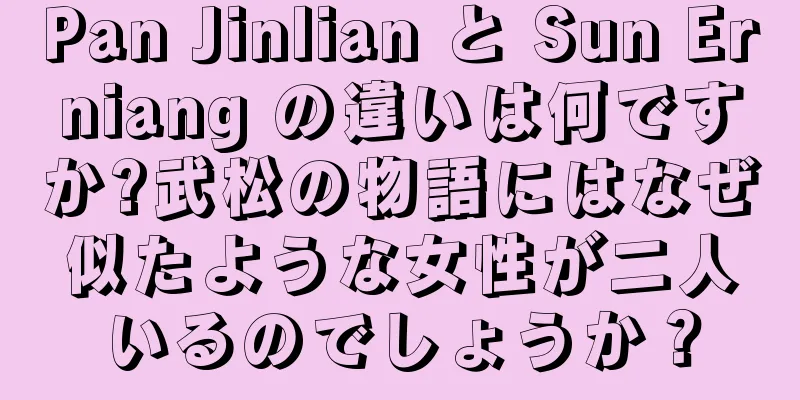 Pan Jinlian と Sun Erniang の違いは何ですか?武松の物語にはなぜ似たような女性が二人いるのでしょうか？