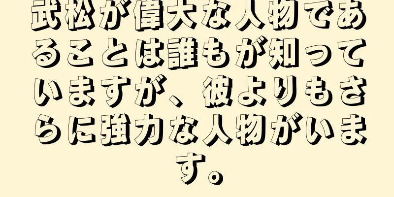武松が偉大な人物であることは誰もが知っていますが、彼よりもさらに強力な人物がいます。