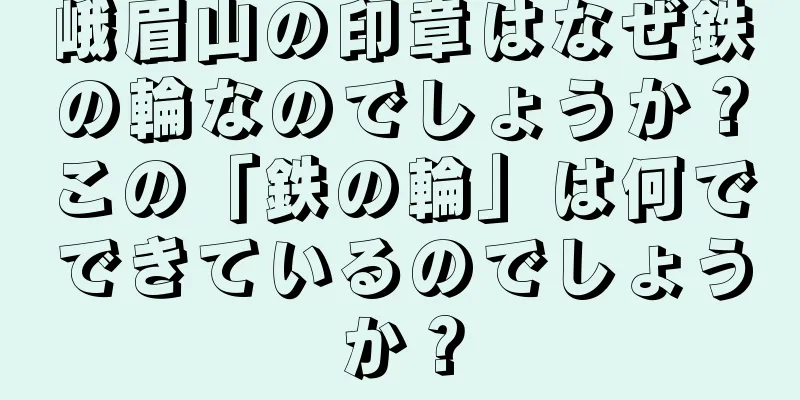 峨眉山の印章はなぜ鉄の輪なのでしょうか？この「鉄の輪」は何でできているのでしょうか？