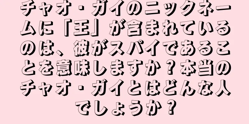 チャオ・ガイのニックネームに「王」が含まれているのは、彼がスパイであることを意味しますか？本当のチャオ・ガイとはどんな人でしょうか？
