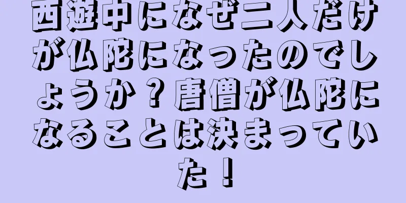 西遊中になぜ二人だけが仏陀になったのでしょうか？唐僧が仏陀になることは決まっていた！
