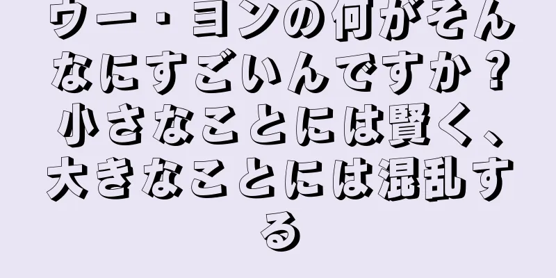 ウー・ヨンの何がそんなにすごいんですか？小さなことには賢く、大きなことには混乱する