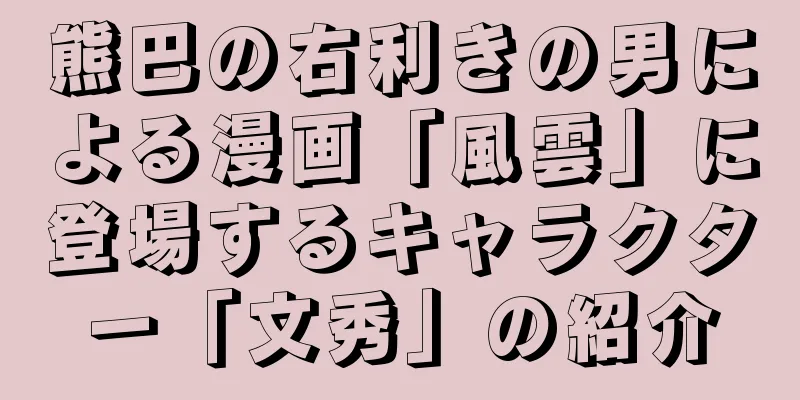 熊巴の右利きの男による漫画「風雲」に登場するキャラクター「文秀」の紹介