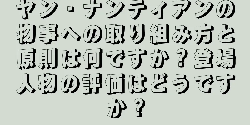 ヤン・ナンティアンの物事への取り組み方と原則は何ですか？登場人物の評価はどうですか？
