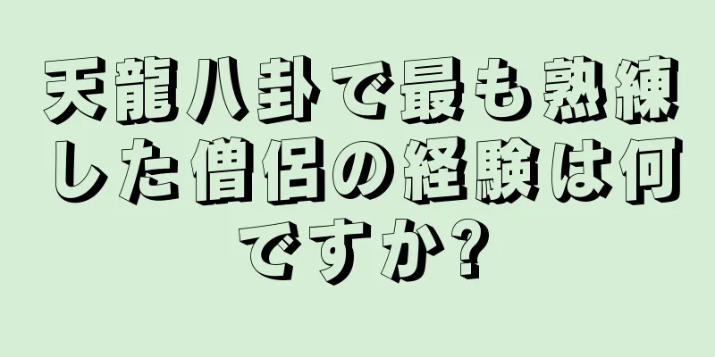 天龍八卦で最も熟練した僧侶の経験は何ですか?