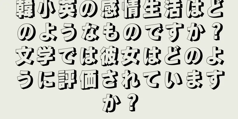 韓小英の感情生活はどのようなものですか？文学では彼女はどのように評価されていますか？