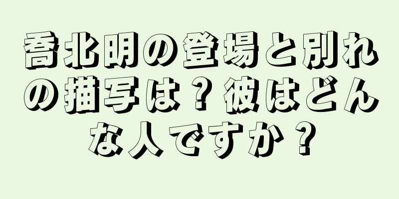 喬北明の登場と別れの描写は？彼はどんな人ですか？