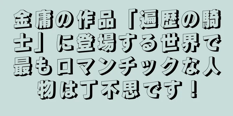 金庸の作品「遍歴の騎士」に登場する世界で最もロマンチックな人物は丁不思です！