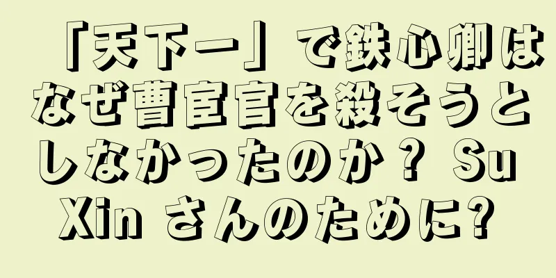 「天下一」で鉄心卿はなぜ曹宦官を殺そうとしなかったのか？ Su Xin さんのために?
