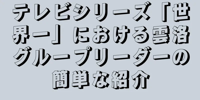 テレビシリーズ「世界一」における雲洛グループリーダーの簡単な紹介